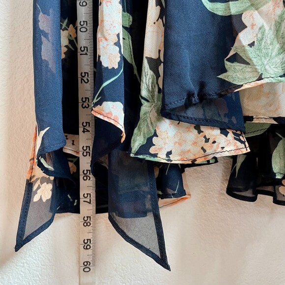 NWT Lulus Feeling Freesia Navy Blue Floral Print Strappy V-Neck Maxi Dress S - Picture 14 of 16